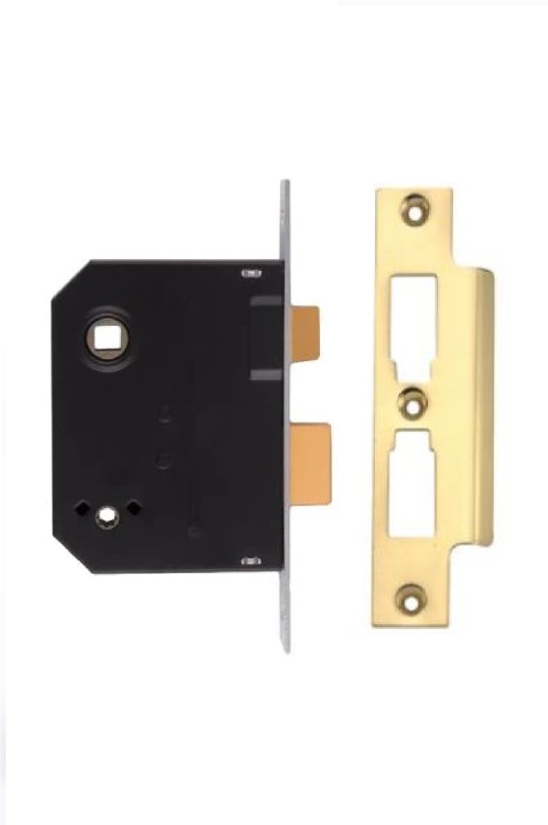 Union Bathroom Lock Polished Brass Finish 76mm Case J2294-PL-3.00