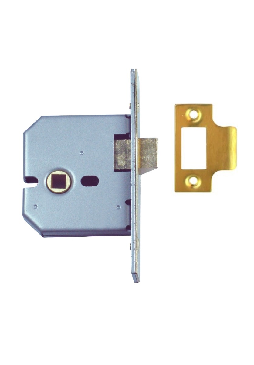 Union Small Case Mortice Latch Polished Brass Finish 64mm Case J2677-PL-2.50