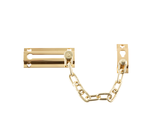 Frelan Security Door Chain 200mm J3001PB Polished Brass