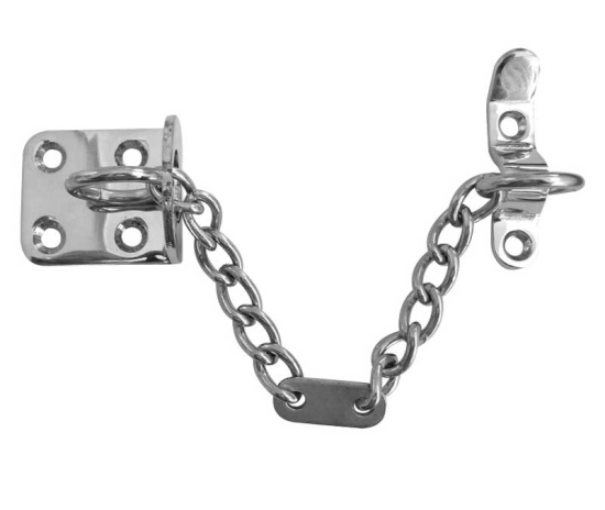 Frelan Heavy Duty Security Door Chain 200mm J3002PC Polished Chrome