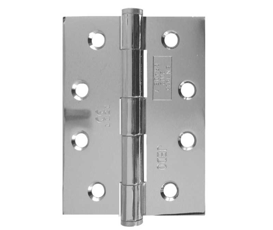 Frelan Grade 7 Steel Heavy Duty Button Tip Hinge 102x76x2.5mm Polished Chrome 102mm J451BT-PC
