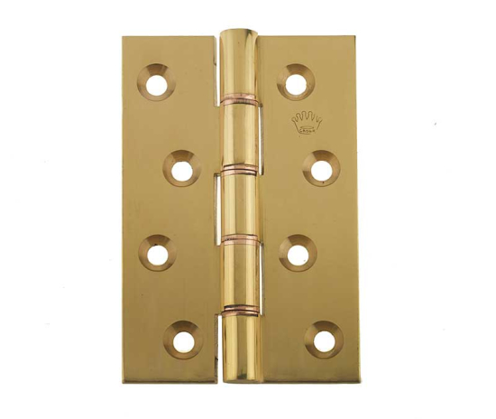 Frelan Double Phosphor Bronze Washered Hinge 102x67x3.5mm Polished Brass J7012PB Polished Brass