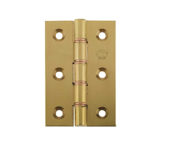 Frelan Double Phosphor Bronze Washered Hinge 76x50x3mm Polished Brass J7016PB Polished Brass