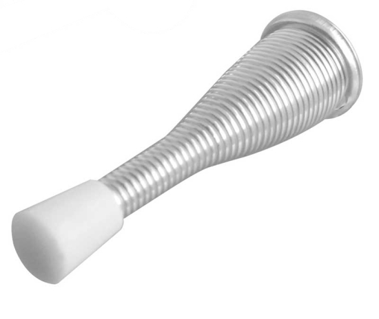 Frelan J739H Wall mounted spring door stop 75mm J739HZP Zinc Plated