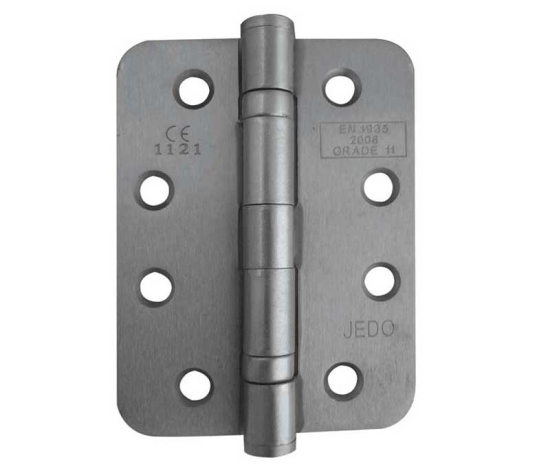 Frelan Grade 11 Radiused Steel Ball Bearing Hinges 102x76 Satin Nickel 102mm J8500RSN Satin Nickel