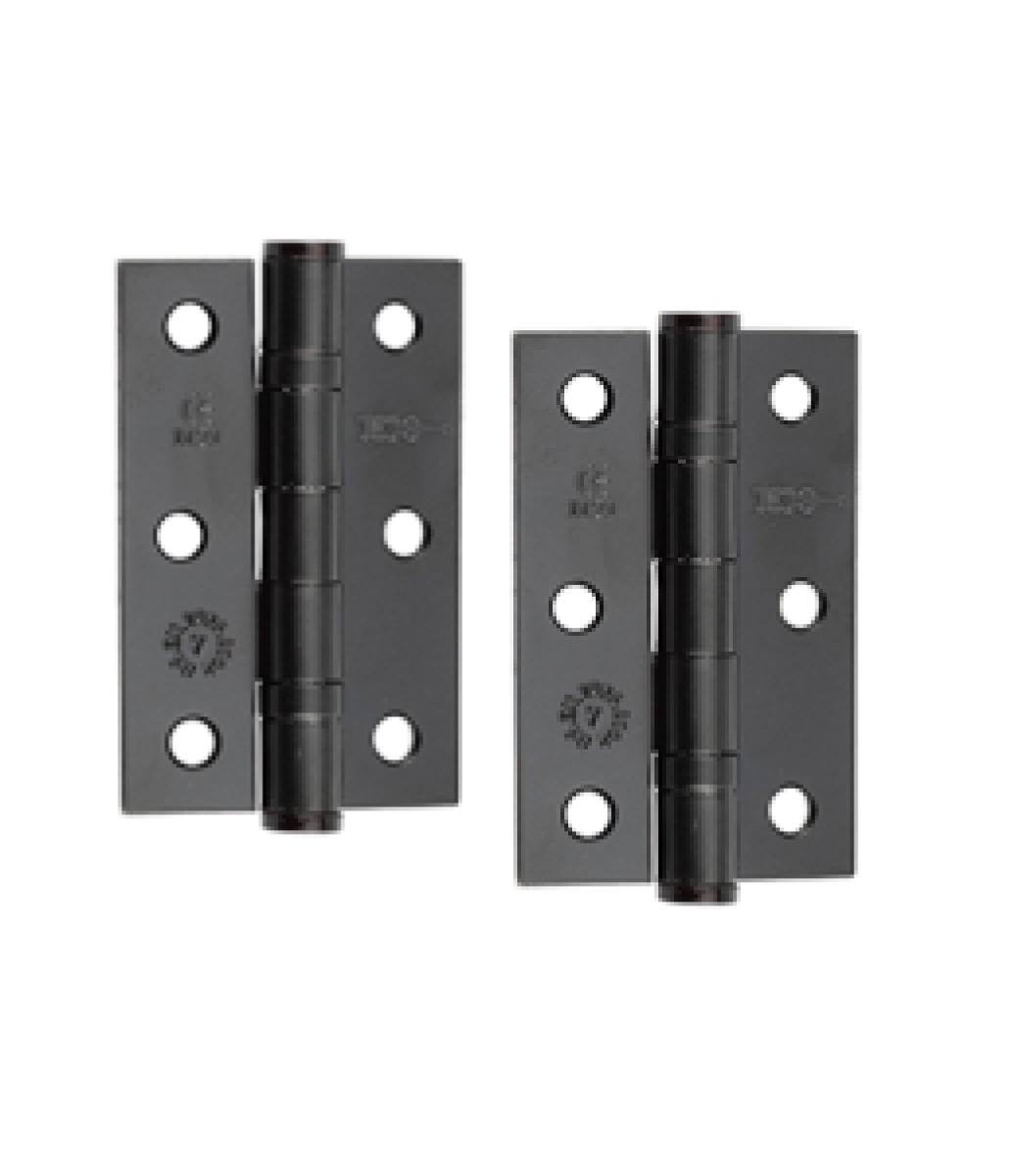 Frelan Grade 7 Steel Ball Bearing Hinges 76x50x2.2mm 76mm J8502BL Black