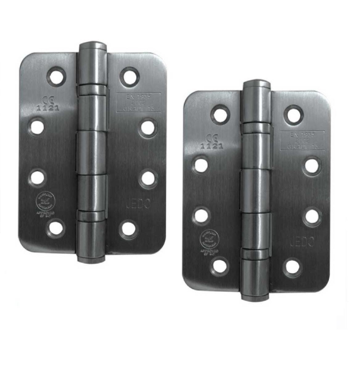Frelan Grade 13 Radiused Ball Bearing Hinge 102x76x3mm Satin Stainless Steel 102mm J9500RSSS