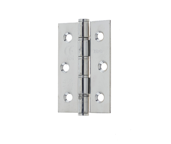 Frelan Grade 7 SS Washered Hinges 76x50x3mm Polished Stainless Steel 76mm J9504PSS