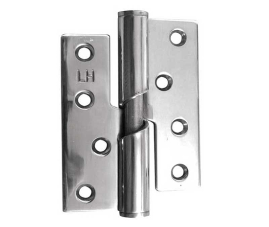 Frelan SS Rising Butt Hinge Left Hand 102x76x3mm Polished Stainless Steel 102mm J9510LHPSS