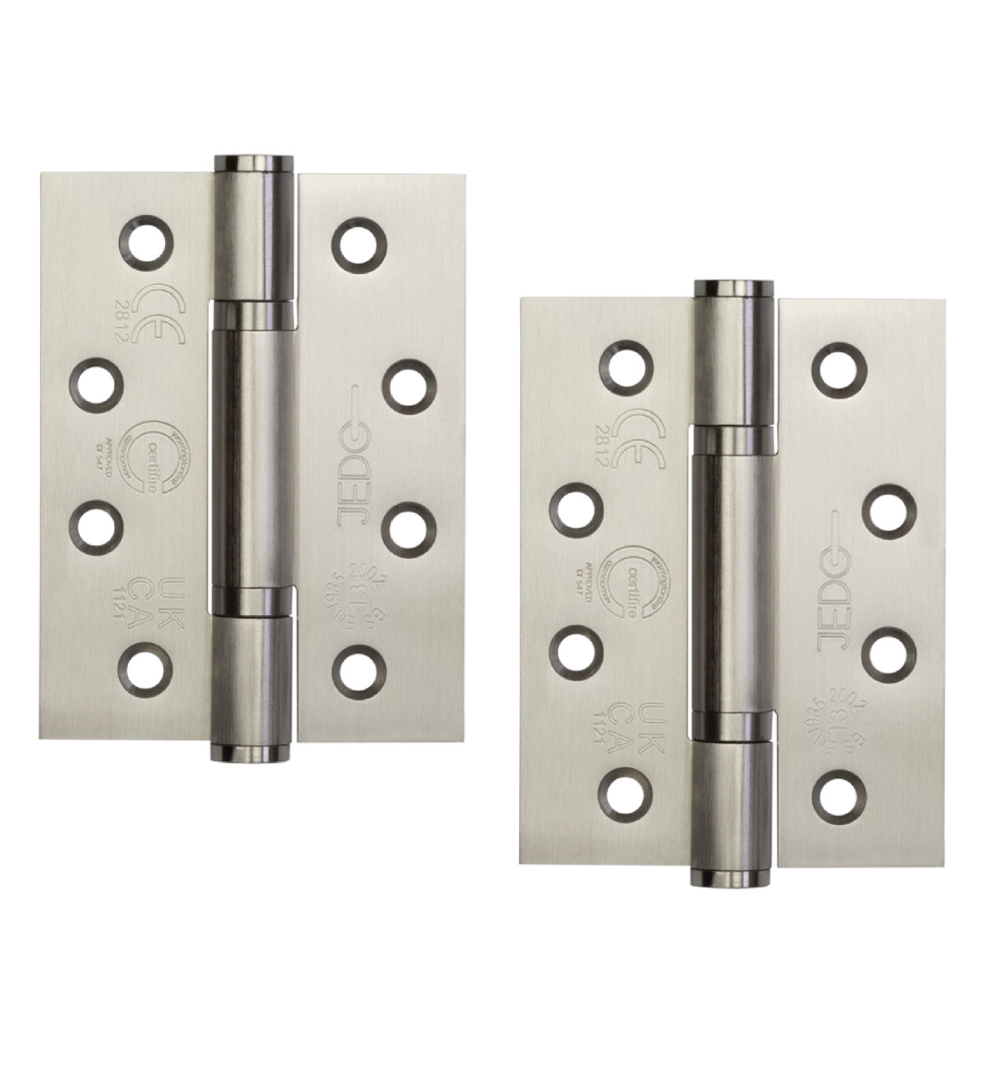 Frelan Grade 13 Polymer Bearing Hinges 3 Knuckle 102x76x3mm Satin Stainless Steel 102mm J9603SSS