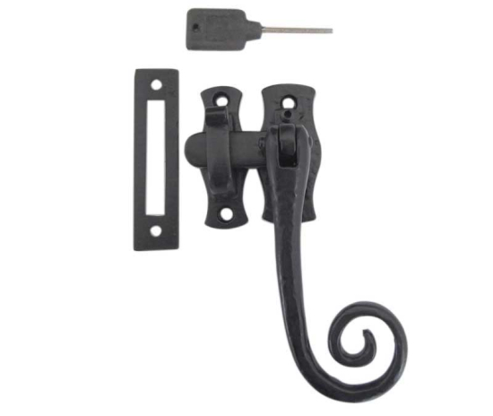 Frelan JAB19 Locking casement fastener 100mm JAB19R Black