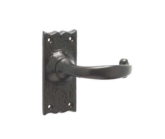 Frelan Regal Suite Door Handle Short Latchplate Black 108mm JAB2