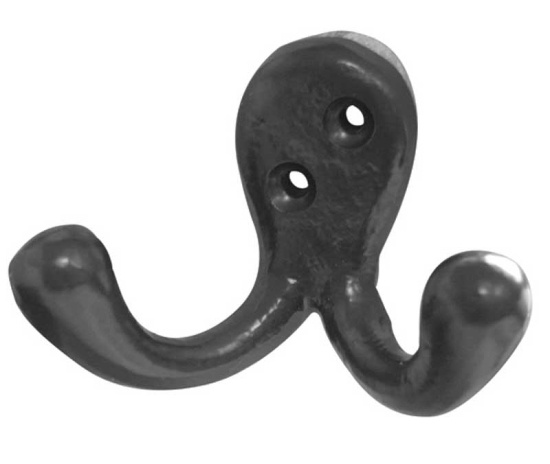 Frelan JAB79 Double robe hook 50mm JAB79 Black