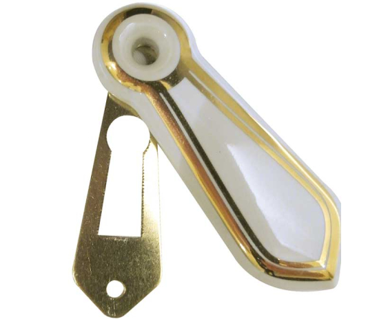 Frelan White lined covered escutcheon 60mm JC22 Porcelain