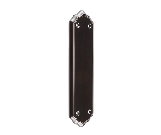 Frelan Black Silverline Finger Plate JC63 Porcelain