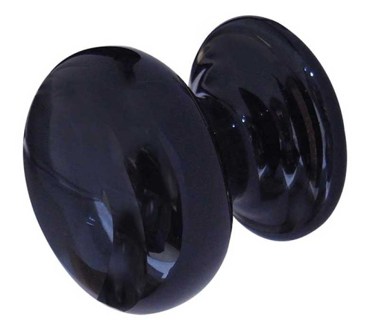 Frelan JC65 32mm Plain black cupboard knob 33mm JC65