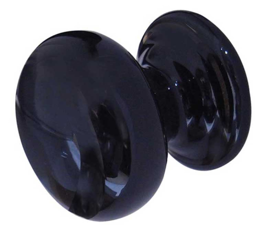Frelan JC66 50mm Plain black cupboard knob 50mm JC66