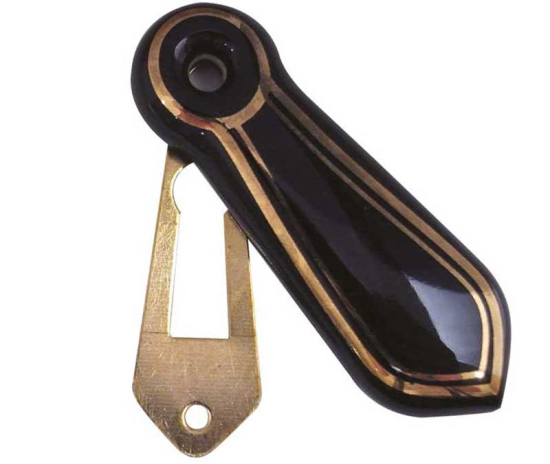 Frelan Black lined covered escutcheon 60mm JC72 Porcelain