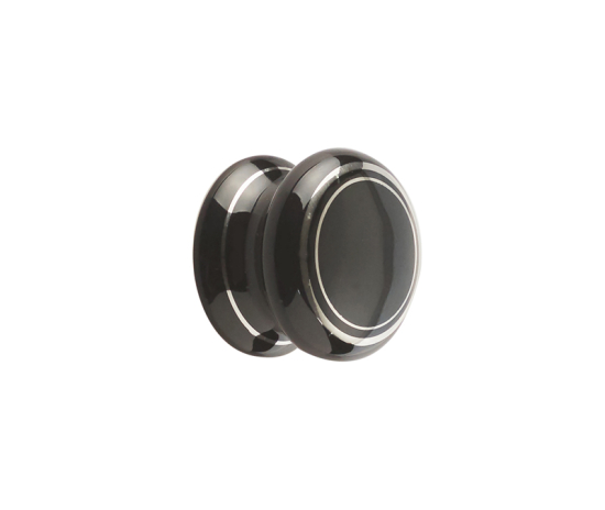 Frelan 50mm Black Silverline cupboard knob JC86 Porcelain