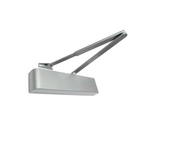 Frelan Contract Door Control with Matching Arms Silver Enamelled en-2-4 JD200SE