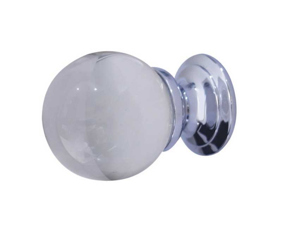 Frelan JH1151 35mm Plain glass ball cupboard knob 35mm JH1151-35PC Polished Chrome