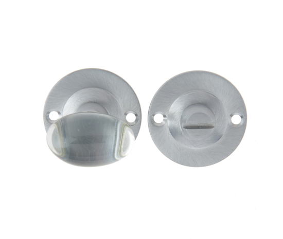 Frelan JH6001 Oval glass knob turn & release 5mm spindle JH6001SC Satin Chrome