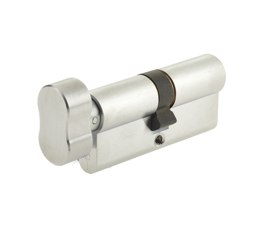 Frelan Euro profile cylinder & turn 60mm JL-60EPCTSC Satin Chrome