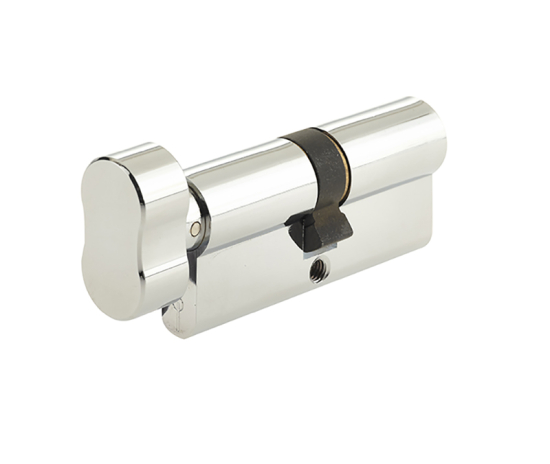 Frelan Euro profile cylinder & turn Keyed alike 70mm JL-70EPCTPC-KA Polished Chrome