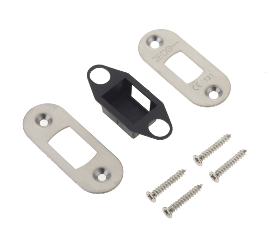 Frelan Accessory pack for JL-HDB tubular dead bolts Radiused JL-ACDRSS Satin Stainless Steel