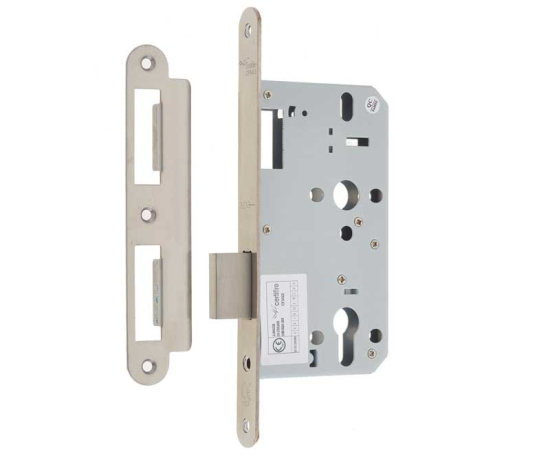 Frelan 78MM DIN Locks 60mm backset radiused JL-DD60RSSS Satin Stainless Steel