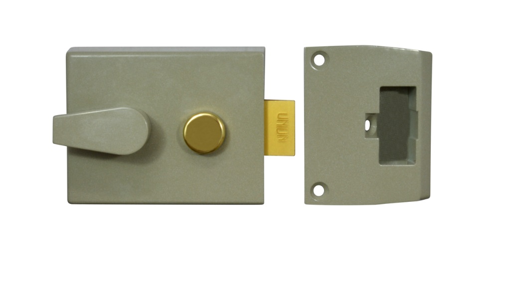Union Std Security RimCylinder Night Latch Cg 60mm Back Set JL1028-CG