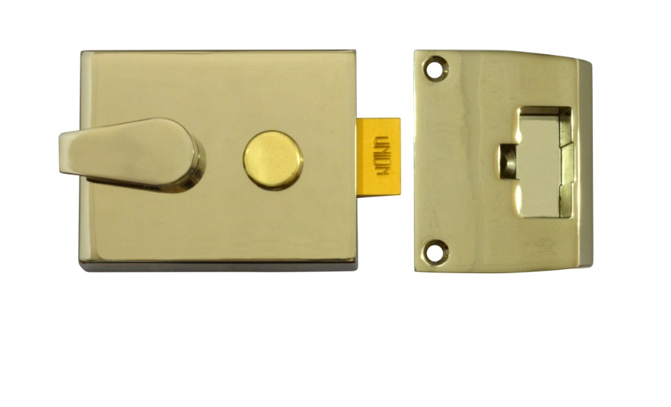 Union Std Security RimCylinder Night Latch Eb 60mm Back Set JL1028-EB