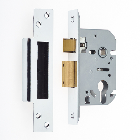 Frelan Euro profile sashlocks 76mm JL1051PC Polished Chrome