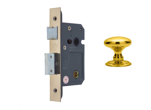 Frelan Bathroom locks 65mm JL1071PB Polished Brass
