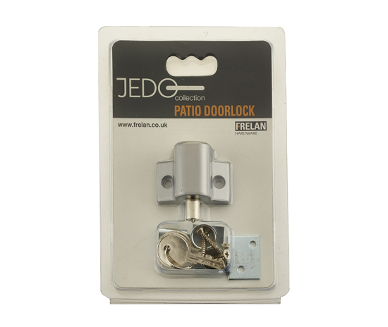 Frelan Patio Door Lock Silver Enamelled JL1820SE