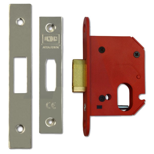 Union Jl21Ovs Stong Bolt Oval Profile Cylinder Mortice Dead Lock Satin Stainless 76mm