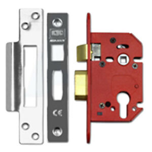 Union Jl22Eus Stong Bolt Euro Profile Cylinder Mortice Sash Lock Satin Stainless 64mm