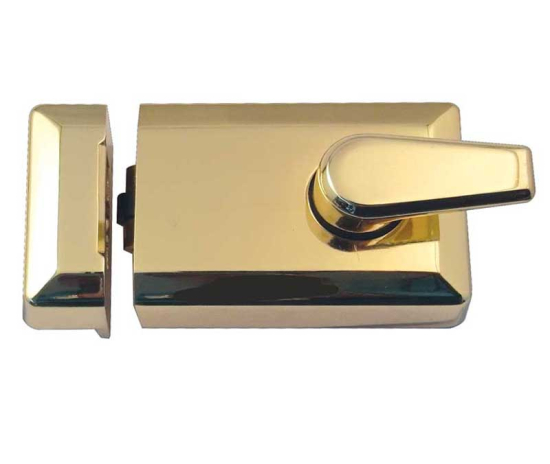 Frelan JL5011 Rollerbolt nightlatch 90mm JL5011PB Polished Brass