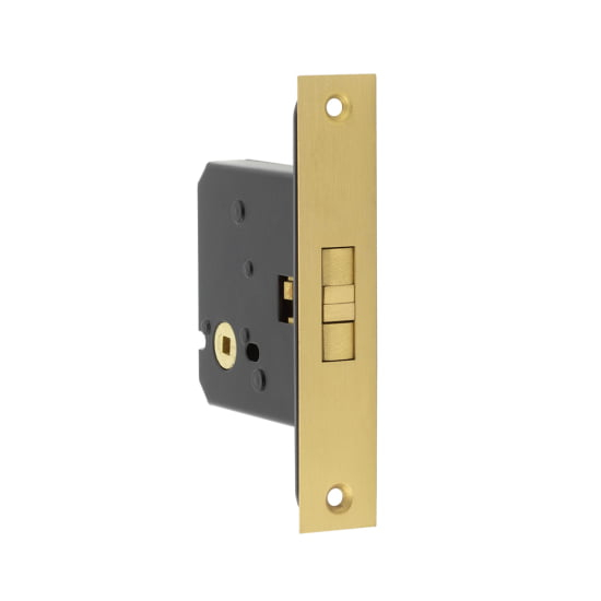 Frelan Sliding Door Bathroom Lock JL840PB Polished Brass