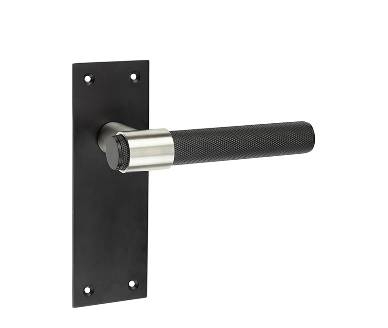 Frelan Nero T-Bar Door Handles on Latchplate 148mm JMB100 Matt Black