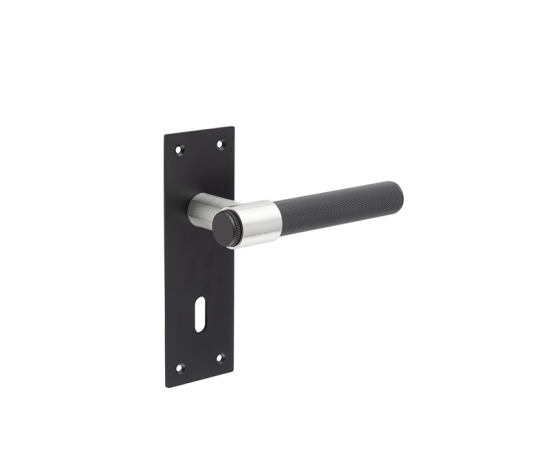 Frelan Nero T-Bar Door Handles on Lockplate 148mm JMB101 Matt Black