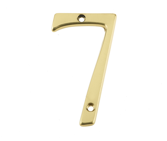 Frelan 75mm Screw Fix Numerals 75mm JN-7 Polished Brass