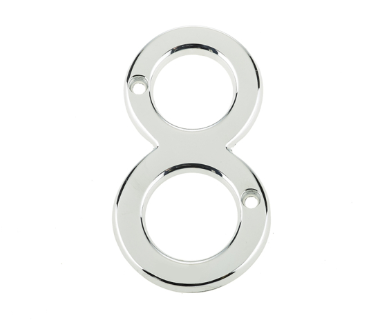 Frelan 75mm Screw Fix Numerals 75mm JNPC-8 Polished Chrome