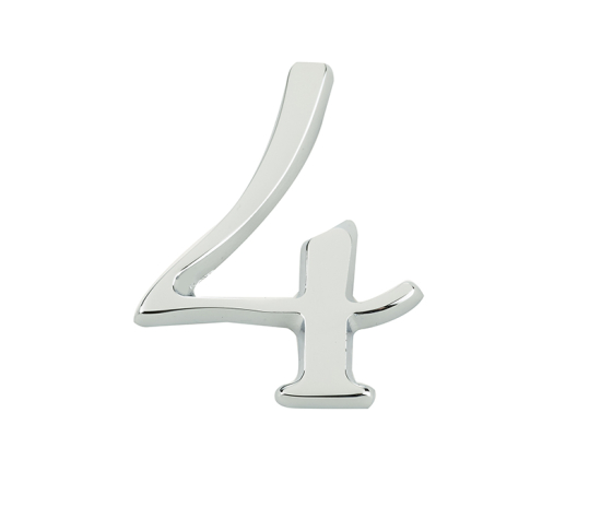 Frelan 60mm Pin Fix Numerals 60mm JPC-4 Polished Chrome