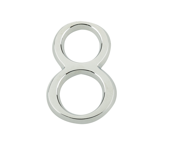 Frelan 60mm Pin Fix Numerals 60mm JPC-8 Polished Chrome