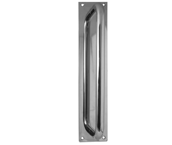 Frelan JPS1601 PSS Pull handle on plate 225mm JPS1601 Polished Stainless Steel
