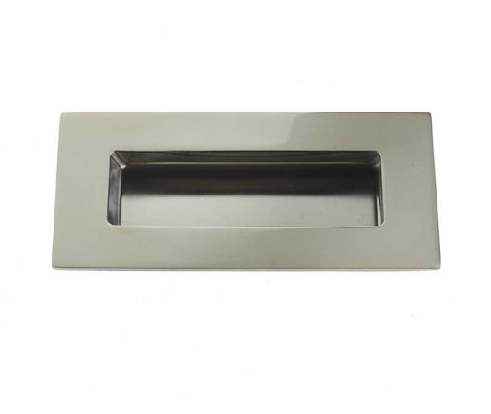 Frelan JPS428B pss rectangular flush pull 100mm JPS428B Polished Stainless Steel