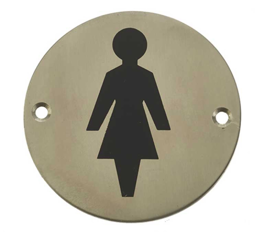 Frelan JS103 Female pictogram 75mm JS103SSS Satin Stainless Steel
