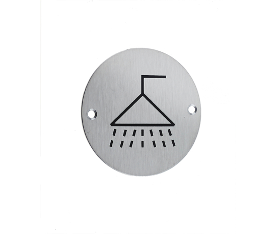 Frelan JS106 Shower pictogram 75mm JS106SSS Satin Stainless Steel
