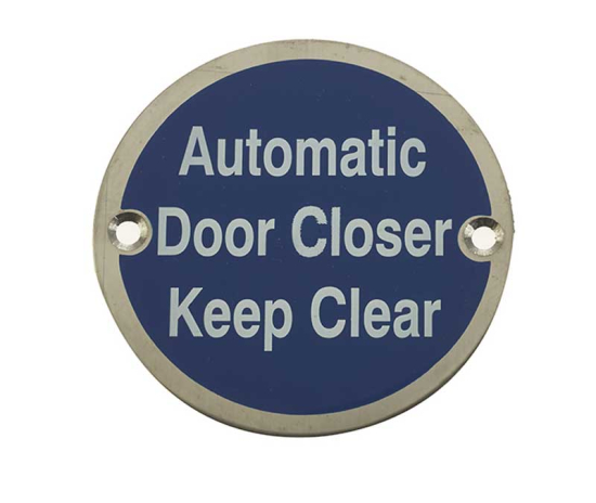 Frelan JS111 Automatic door closer keep clear 75mm JS111SSS Satin Stainless Steel